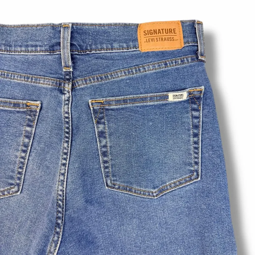 Levis Signature Heritage Boyfriend Jeans Patchwork High Rise Crop Ankle 4 / 27
